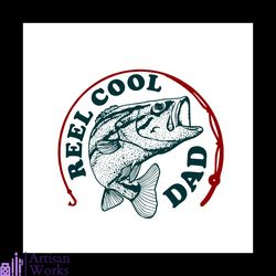 Reel Cool Dad Sticker Svg, Fathers Day Svg, Fishing Svg, Fishing Dad Svg, Fisher Svg, Dad Svg, Dad Gift Svg, Vintage Svg