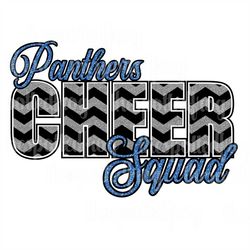 Panthers Cheer Squad Chevron Glitter SVG