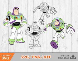 Buzz Lightyear clipart bundle, Toy Story svg cut files for Cricut
