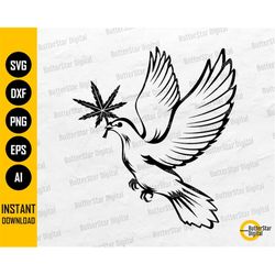 Cannabis Bird SVG | Marijuana SVG | Weed SVG | 420 Pot Hemp Ganja Dope Hash Stoned | Cutting Files Cuttable Clip Art Dig