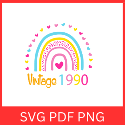 Vintage 1990 Retro Svg | VINTAGE 1990 SVG DESIGN | Vintage 1990 Sublimation Designs | Printable Art | Digital Download