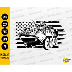 US Military Stryker Svg | United States Army Truck Svg | USA Infantry Svg | Cricut Silhouette Cameo Printable Clipart Di