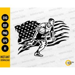 US Basketball Player SVG | American Sports T-Shirt Decal Sticker Graphics | Cricut Cutfiles Silhouette Clipart Vector Di