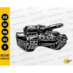 War Tank SVG | Military Vehicle SVG | Army T-Shirt Illustration Drawing Vinyl | Cricut Cutting Files Clip Art Vector Dig