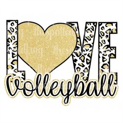 Love Volleyball Cheetah  SVG/PNG