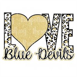 Love Blue Devils Cheetah  SVG/PNG