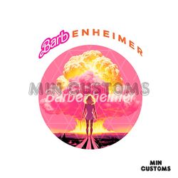 Barbie x Oppenheimer 2023 Funny Barbenheimer PNG Download