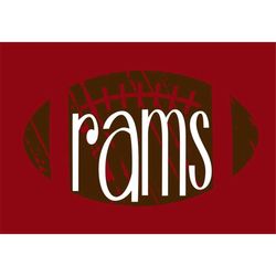 Rams Distressed Football SVG