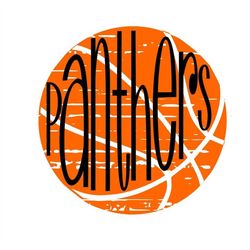 Panthers Distressed Basketball SVG