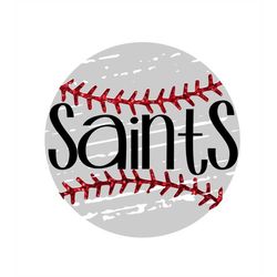 Saints Distressed Baseball SVG