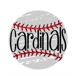 Cardinals Distressed Baseball SVG