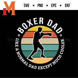 retro cooler boxer dad boxing svg - boxing clipart, sports svg, fighting svg for boxers