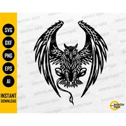Griffin SVG | Half Eagle Half Lion | Mythical Animals Decal Graphics | Cricut Cutting Files Printable Clip Art Vector Di