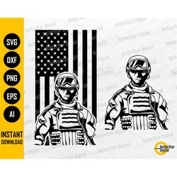 American Soldier SVG | US Army | Military War Hero Veteran | USA Flag | Cricut Silhouette | Printable Clipart Vector Dig
