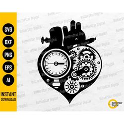 Steampunk Heart SVG | Steam Punk SVG | Love Wall Art T-Shirt Graphics | Cricut Cutting File Silhouette Clipart Vector Di