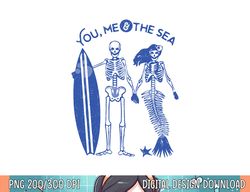 Mermaid Skeleton Island Surf png, sublimation Skull Graphic Tee Shirt copy