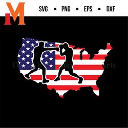 usa map flag boxing svg - boxing clipart, sports svg, fighting svg for boxers