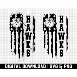 Hawks Basketball Svg, Hawks Svg, Game Day Svg, Team Spirit Svg, Basketball Lover Svg, USA Flag Svg, Basketball Svg, Digi