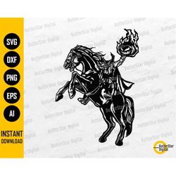Headless Horseman SVG | Sleepy Hollow SVG | Halloween Decal T-Shirt Vinyl Art | Cutting File Printable Clipart Vector Di