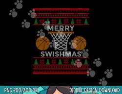 Merry Swishmas Basketball Funny Cool Boy Christmas T-Shirt copy
