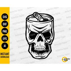 Skull Canned Drink SVG | Beer Can SVG | Soda Pop SVG | Alcohol Bar Pub Keg Mug Glass Bottle | Cut File Clipart Vector Di