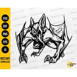Monster Bat SVG | Vampire SVG | Scary SVG | Horror Svg | Cricut Cut Files Silhouette Cameo Printables Clip Art Vector Di