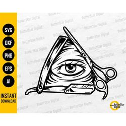 Barber Illuminati SVG | All Seeing Eye SVG | Cricut Cutting File Silhouette Cameo | Printable Clipart Vector Digital Dow