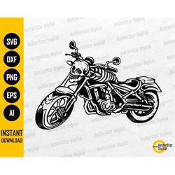 Skeleton Bike SVG | Motorcycle SVG | Motorbike SVG | Chrome Motor Chopper Rider Handlebars | Cut File Clip Art Vector Di
