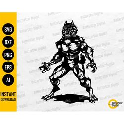 Scary Werewolf SVG | Monster SVG | Horror T-Shirt Wall Art Decals Graphics | Cricut Cut File Printable Clipart Vector Di