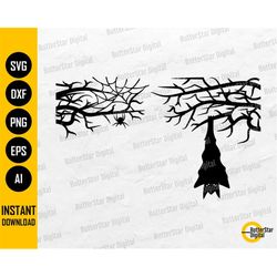 hanging bat svg | spooky svg | halloween wall art decal sticker vinyl graphics | cutting file cuttable clipart vector di