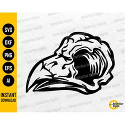 Bird Skull SVG | Gothic Animal T-Shirt Decals Sticker Graphics | Cricut Cut Files Silhouette Clipart Vector Digital Down