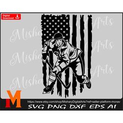 American Ice Hockey Player svg, Hockey svg, Ice Hockey svg - Vector, Cricut, CNC, Sticker/Vinyl Cut file, for T-shirt.