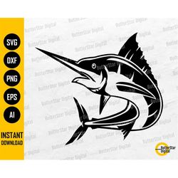 Blue Marlin SVG | Sailfish Fishing SVG | Angler SVG | Fish Decal Vinyl Graphics | Cricut Cutting File Clip Art Vector Di