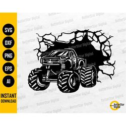 Smashing Monster Truck SVG | Muscle Car SVG | Car Decals Wall Art Sticker | Cricut Cut File Silhouette Clipart Vector Di