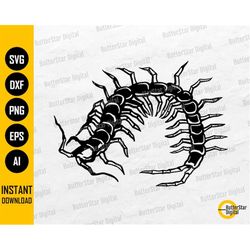 Centipede SVG | Insect SVG | Animal Illustration Drawing Graphics | Cricut Cut Files Cameo Printable Clip Art Vector Dig