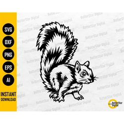 Squirrel SVG | Rodent SVG | Nuts Acorn Trees Garden Backyard Raccoon | Cutting File Printable Clipart Vector Digital Dow