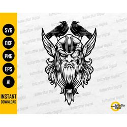 Odin's Ravens SVG | Viking SVG | Crow SVG | Nordic Norway Icelandic Runes Symbol Pagan God | Cut File Clip Art Vector Di