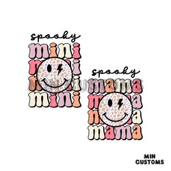 Retro Groovy Spooky Mama And Mini Bundle SVG Digital File