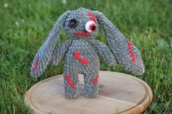 crochet creepy bunny plush halloween horror doll