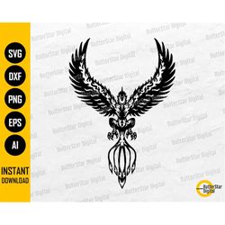 Phoenix SVG | Mythical Creature SVG | Magical Bird SVG | Animal Shirt Logo Vinyl Stencil | Cut Files Clip Art Vector Dig