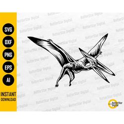 Pterodactyl SVG | Flying Dinosaur SVG | Dino SVG | Prehistoric Animal Svg | Cricut Cutfile Silhouette Clip Art Vector Di