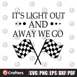 Lights Out And Away We Go Formula 1 SVG Digital Cricut File