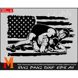 Wrestling svg, Wrestler svg, Wrestle svg, Patriotic US Flag svg for Cameo, Cricut, CNC, Laser, Vinyl Cutter, Decal Stick