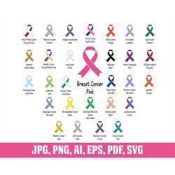 cancer ribbon, 29 different cancer ribbon svg, cricut, svg, 29 different cancer ribbons, multiple ribbons, silhouette, d