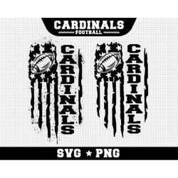 Cardinals Football Svg, Cardinals svg, Game Day Svg, Football SVG, USA Flag SVG, Cut file Printable Cricut Maker Silhoue