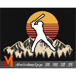 Forest Sunset Baseball SVG - Baseball Cut File, Png, Vector, Sports SVG for Baseball Lovers