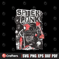 Vintage Retro Spider Punk 2023 SVG Silhouette Cricut Files