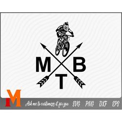 Cool MTB Mountain Bike svg, Bicycle svg, MTB Rider svg - SVG cut file, Vector, Png, Silhouette Digital Download