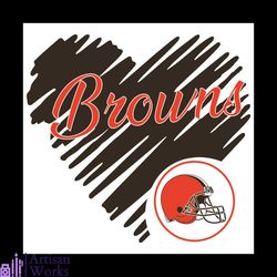 Heart Cleveland Browns Svg, Sport Svg, Heart Svg, Cleveland Browns Svg, Cleveland Svg, Browns Svg, Browns Logo Svg, NFL