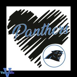 Heart Carolina Panthers Svg, Sport Svg, Heart Svg, Carolina Panthers Svg, Carolina Svg, Panthers Svg, Panthers Logo Svg,